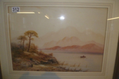 312-Framed-Watercolour-of-Lakeland-Scene-by-W-Baker