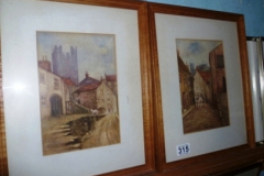 315-Pair-of-Framed-Street-Scenes-F-Pierce-1924