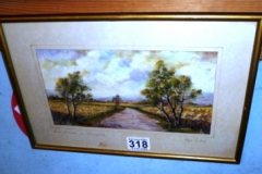 318-Framed-Watercolour-Late-Summer-in-Cleveland-by-Olga-Selby