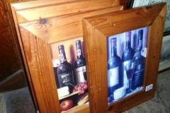 329-4-Pine-Framed-Prints-of-Wine-Bottles-etc