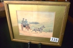 335-Gilt-Framed-Watercolour-Horse-and-Trap