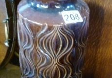 0208-West-German-Brown-Decorated-Vase