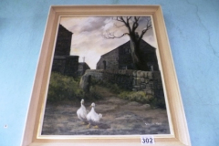 0302-Framed-Painting-of-Geese-by-Sheila-Ball