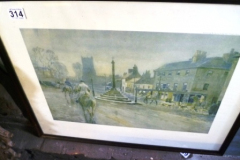 0314-Lionel-Edwards-Signed-Print-of-Bedale-Hunt-and-Market-Place