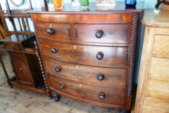 0407-Antique-Bow-Fronted-Chest-of-Drawers-3L-2S