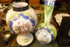 064-2-Victorian-Hand-Painted-Vases