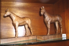 095-2-Carved-Wooden-Horses-on-Plinths