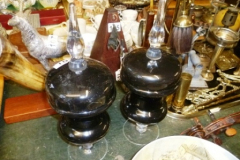 103-Pair-of-Black-Glass-Lidded-Urns