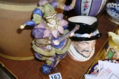 163-Jester-Figure-and-Royal-Doulton-Beefeater-Toby-Jug