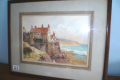323-Framed-Watercolour-of-Robin-Hoods-Bay-by-Arthur-Varney