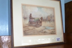 327-Framed-Watercolour-of-Horse-and-Cart-by-Alfred-Hudson
