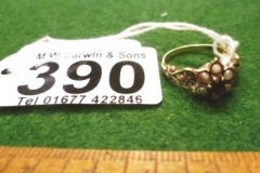 390-9ct-Gold-Ring-with-Ruby-and-Pearls