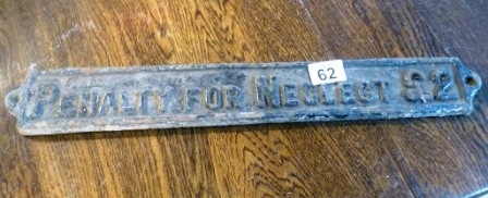 0062-Vintage-Penalty-for-Neglect-Sign