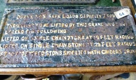 0064-Cast-Iron-Sign-Safe-Loading-Capacity