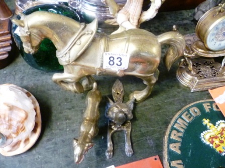 0083-Brass-Horse-and-Fox-Figures-and-Door-Knocker