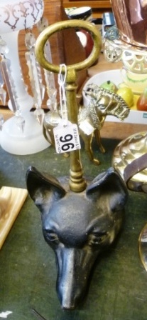 0096-Cast-Fox-Head-Figure-Door-Stop