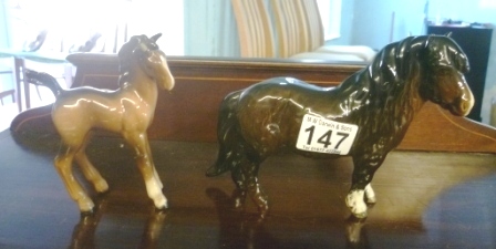 0147-Beswick-Shetland-Pony-and-Beswick-Foal