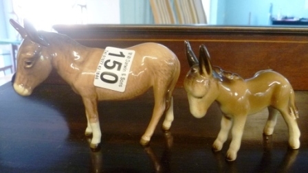 0150-Beswick-Donkey-and-1-Other-Donkey-Figure