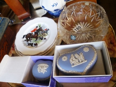 0180-Boxed-Wedgwood-Hunting-Plates-etc