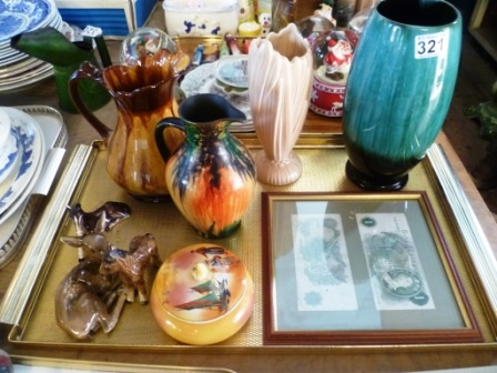 0321-Assorted-Vases-etc-Framed-Notes-etc