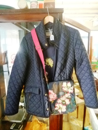 0327-Joules-Quilted-Ladies-Jacket-Size-16-with-Matching-Bag