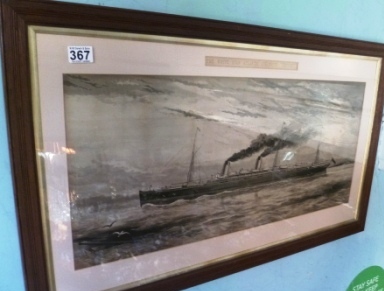 0367-Framed-Print-of-White-Star-Steamship-Teutonic