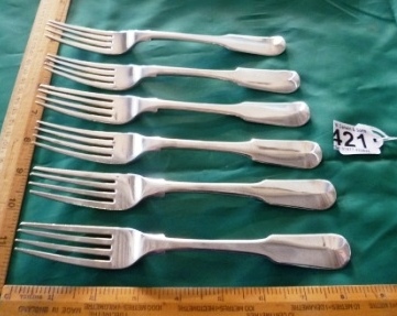 0421-Set-of-6-Georgian-Silver-Forks
