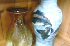 0120-1-Large-Fish-Decorated-Vase-and-1-Green-Vase