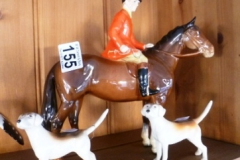 0155-Beswick-Huntsman-on-Brown-Horse-and-2-Beswick-Hounds-1AF