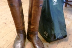 0246-Pair-of-Leather-Le-Chameau-Boots-in-Case-Size-11-with-Wooden-Trees