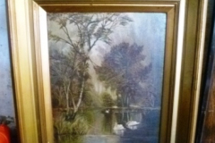 0356-Gilt-Framed-River-Scene-with-Swans