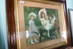 0372-Antique-Framed-Print-of-Children
