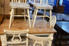 0448-Painted-Pine-Kitchen-Table-and-Chairs