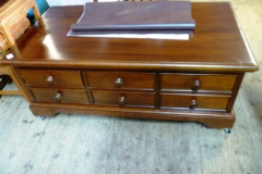 0482-Modern-Mahogany-Multi-Drawer-Coffee-Table